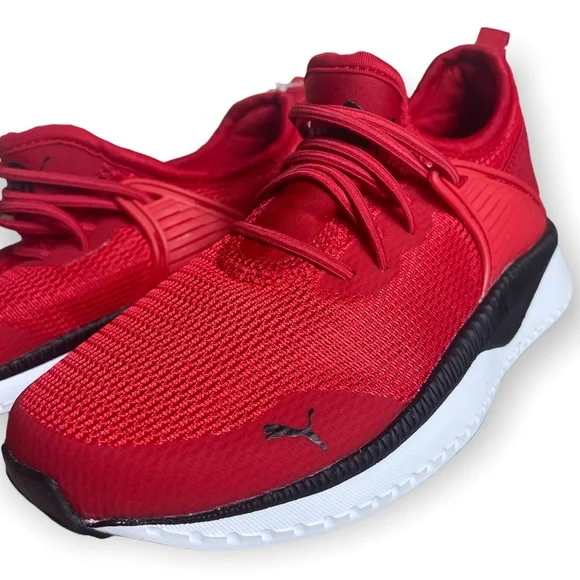 NWT Puma Men's Pacer Next Cage Sneakers Red And Black Size 11C - Picture 2 of 7